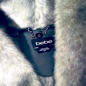 Bebe Gray Suede and Faux Fur Vest (NWOT)
